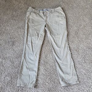 Lee Essential Chino Womens Tan Khaki Pants 14 Medium Casual Cotton